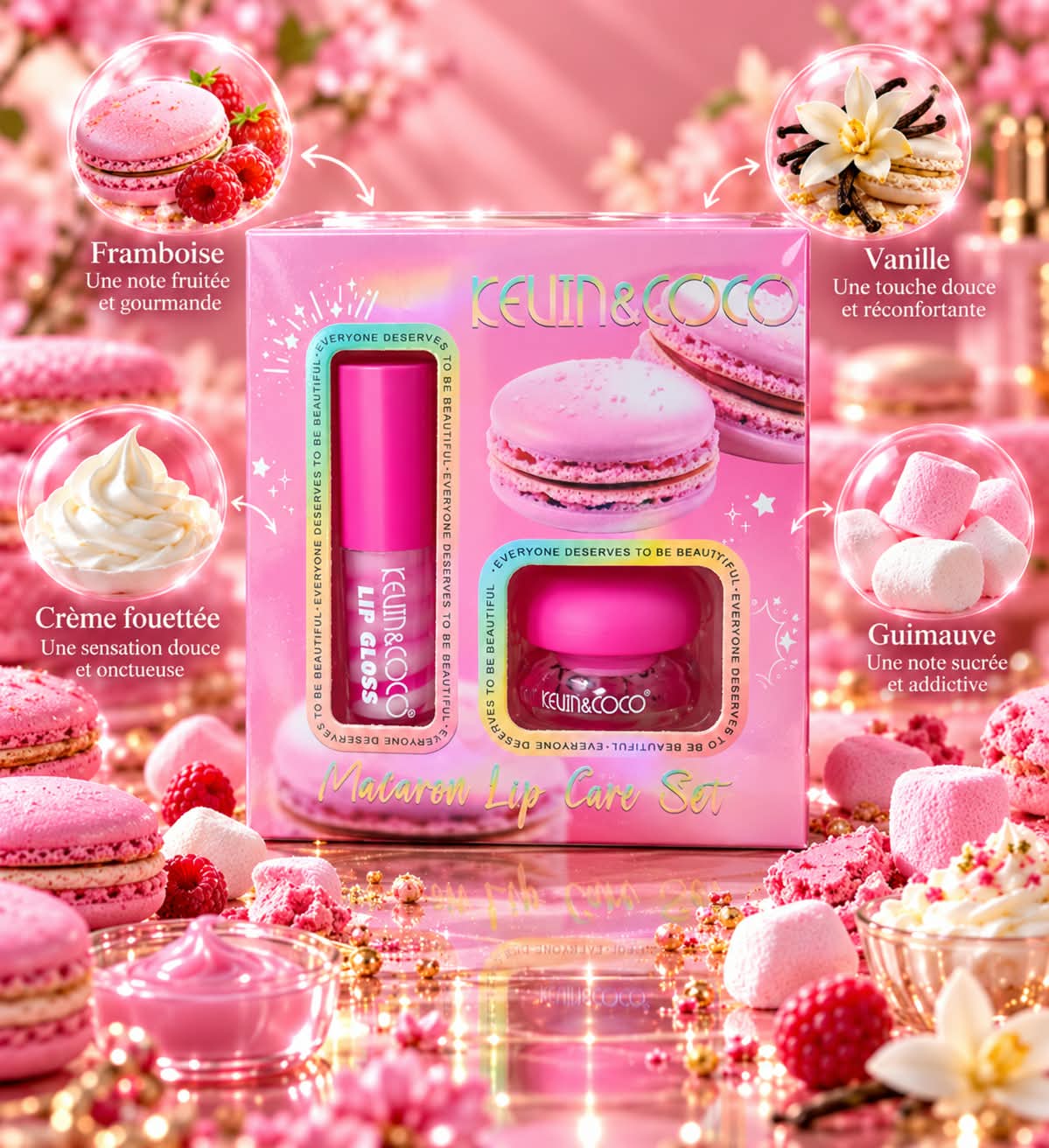 💄🍓 Coffret Lèvres Macaron Dual-Tone 💄🍓