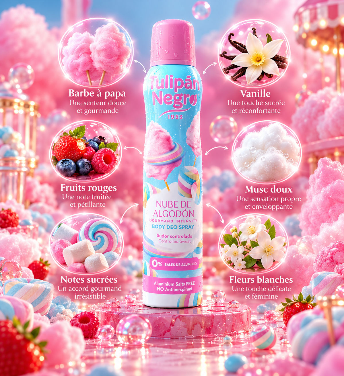 ☁️🍭Deodorant " Barbe a Papa"🍭