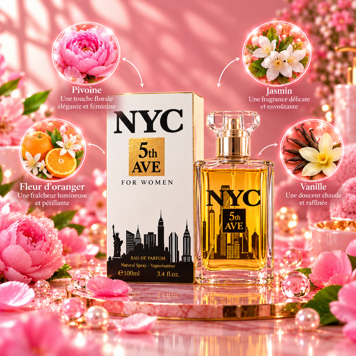 Eau de parfum pour femme nyc 5ème avenue fragrance couture 100ML