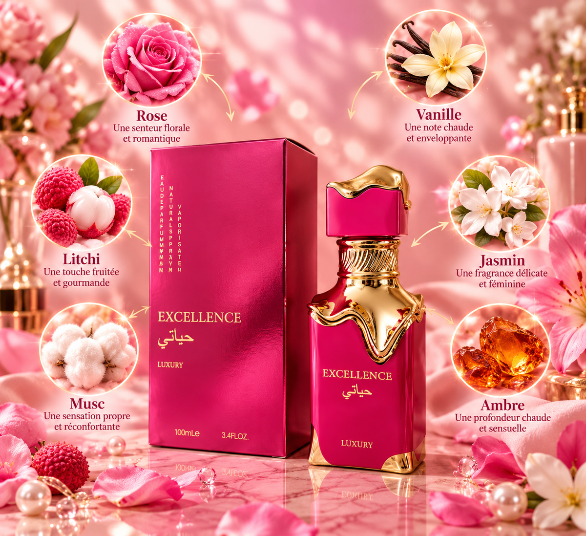 Eau de Parfum Excellence Candy Pinky 100ml - Luxury