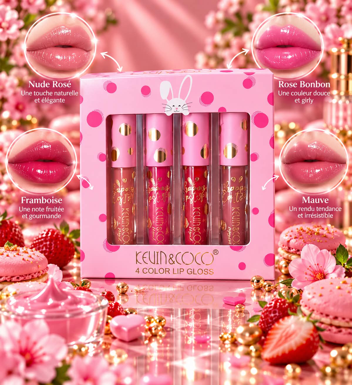 Set de 4 Gloss Rabbit