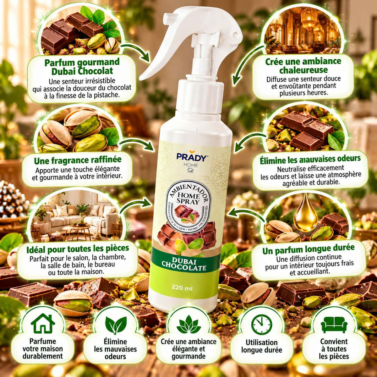 Spray d'ambiance " Chocolat Dubai "